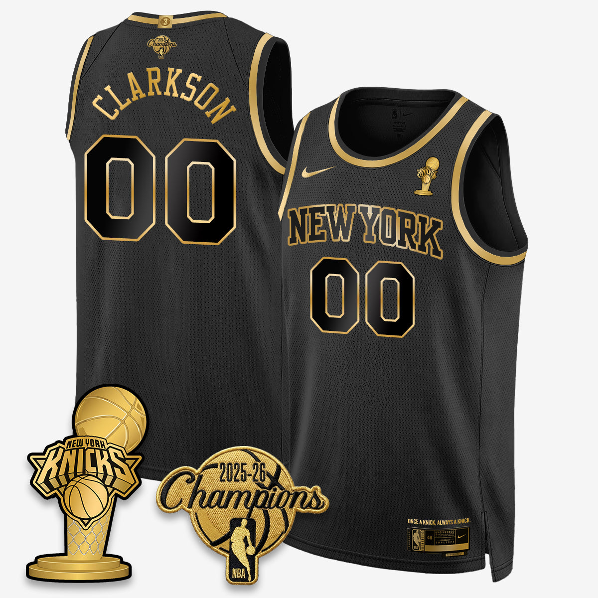 NYK 2026 NBA Champions Gold Edition Vapor Jersey - Stitched-DTD