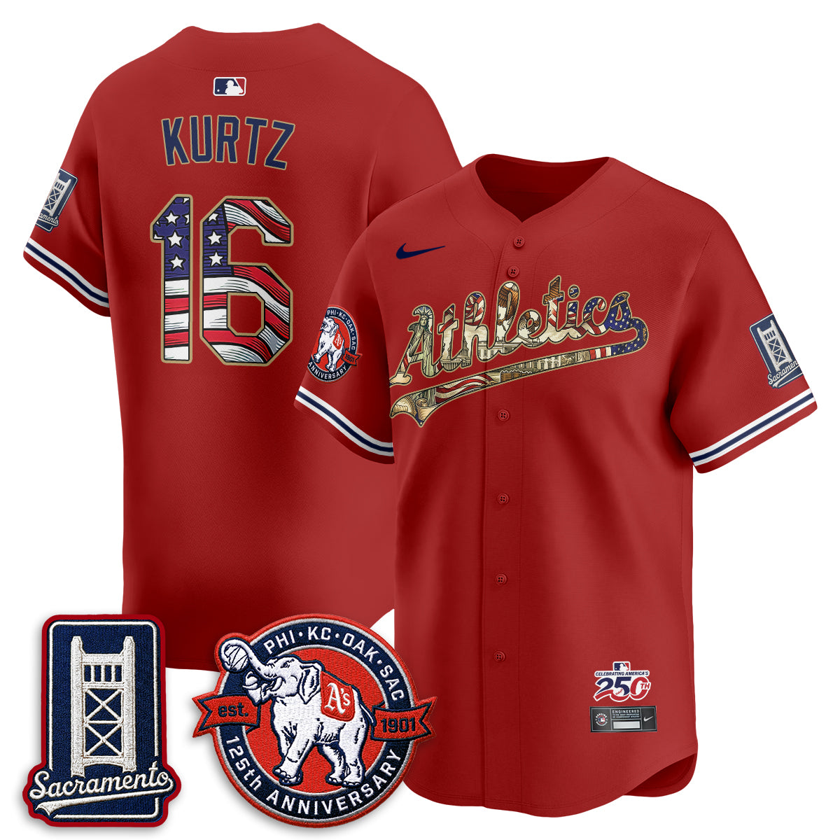 OAK  2026 Independence Day USA Vapor Jersey - Stitched-DTD