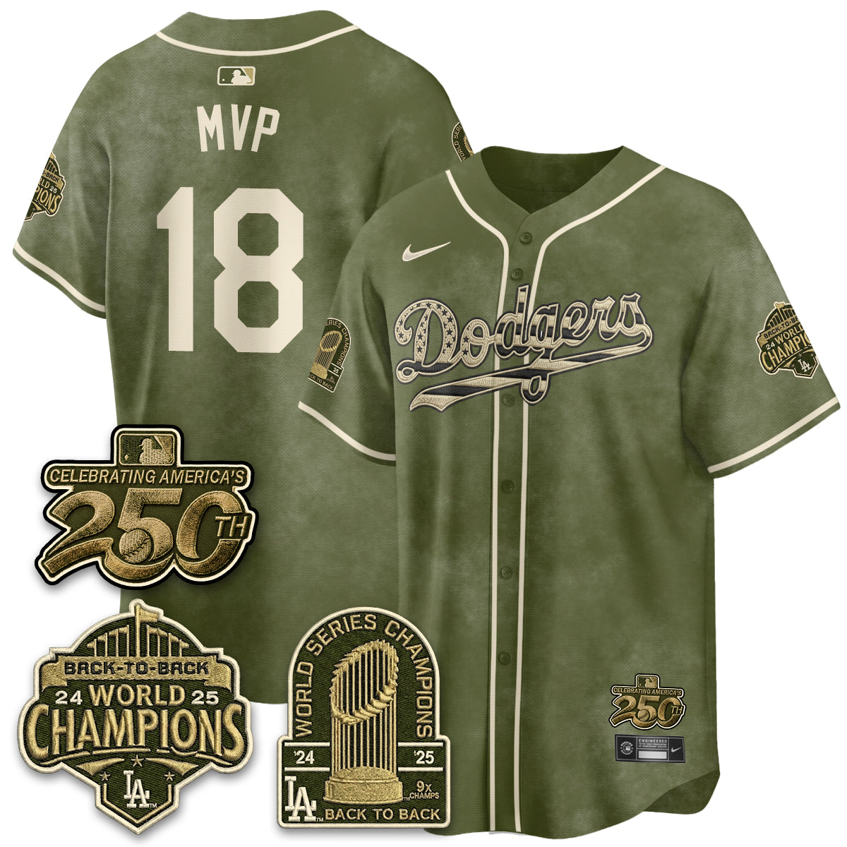 LAD New Era Olive 2026 Armed Forces Day Jersey -All Stitched V2-DTD