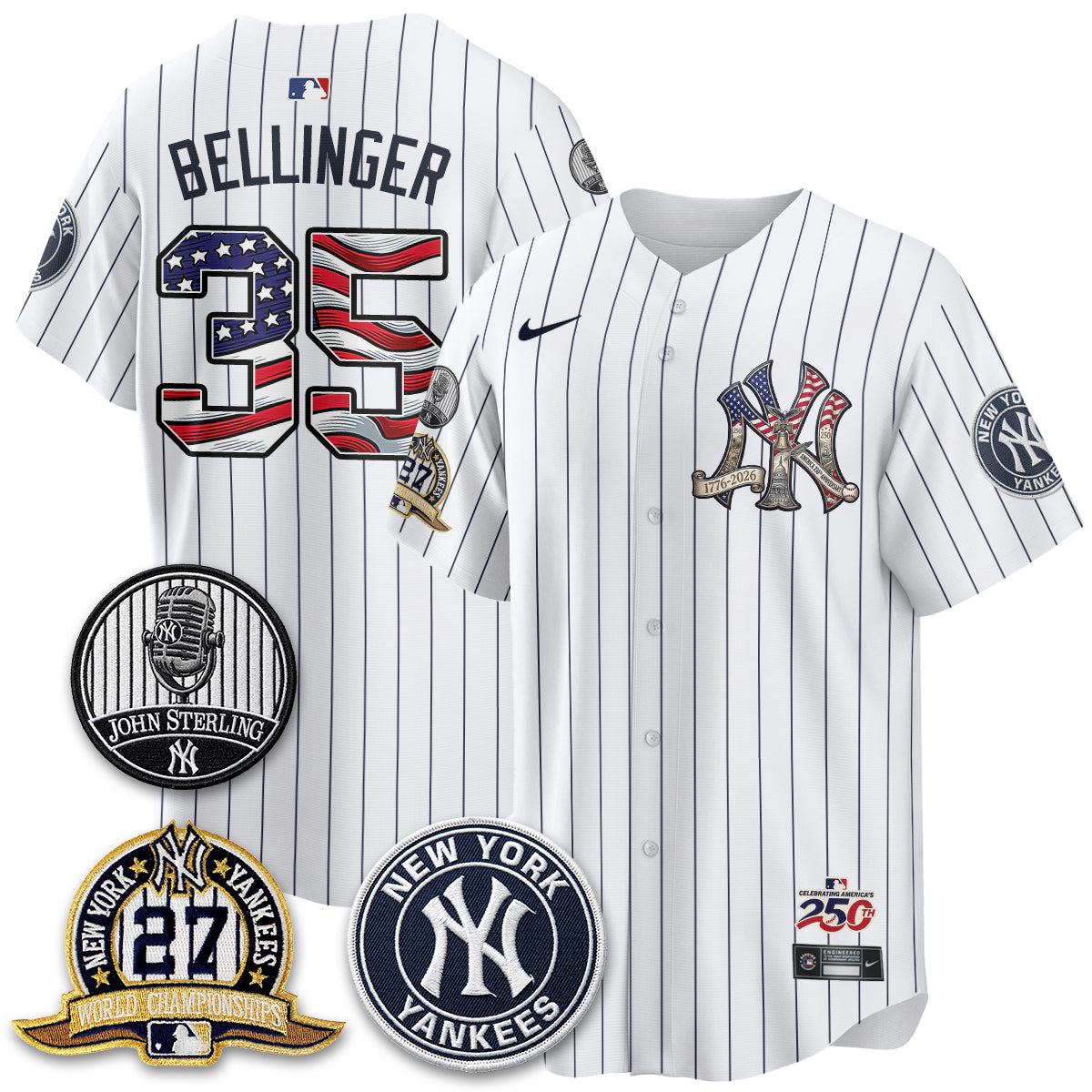 NYY Independence Day USA Vapor Limited Jersey - Stitched-DTD