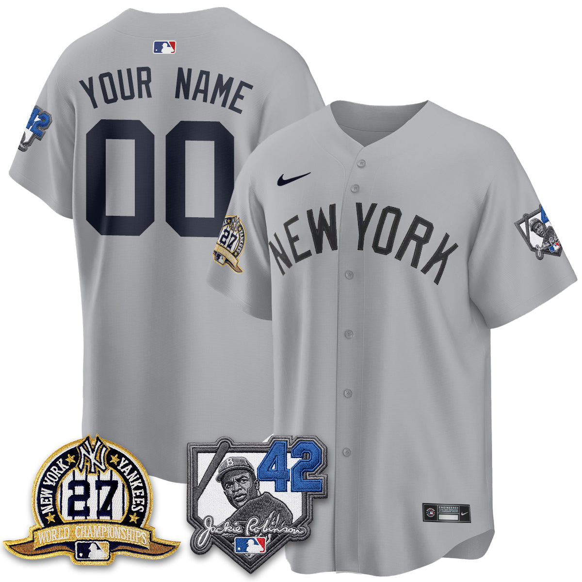 NYY 2026 Jackie Robinson Day Vapor Limited Custom Jersey - All Stitched-DTD