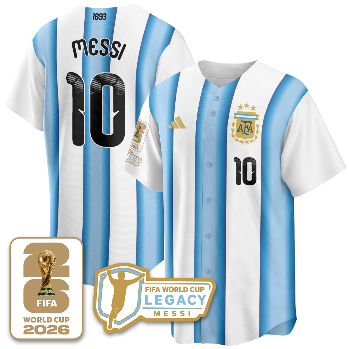 Argentina Soccer National Team x Baseball Vapor Limited Jersey - Stitched-DTD