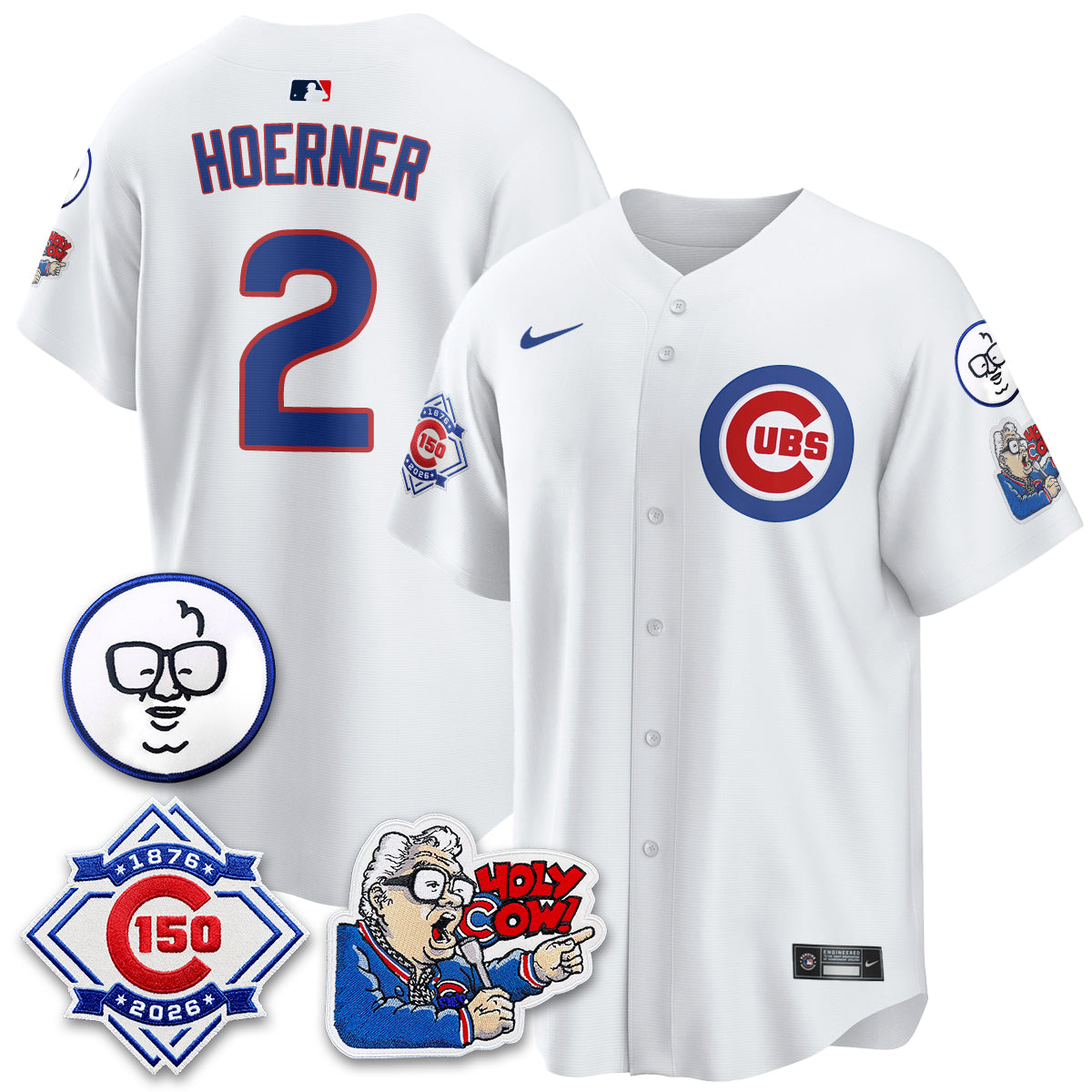 CHC 150th Anniversary Harry Caray Holy Cow Vapor Premier Limited Jersey - All Stitched V2-DTD