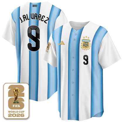 Argentina Soccer National Team x Baseball Vapor Limited Jersey - Stitched-DTD
