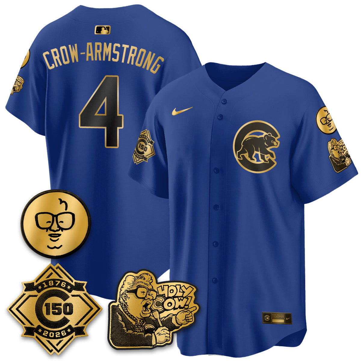 CHC 150th Anniversary Harry Caray Holy Cow Vapor Premier Limited Jersey - All Stitched V3-DTD