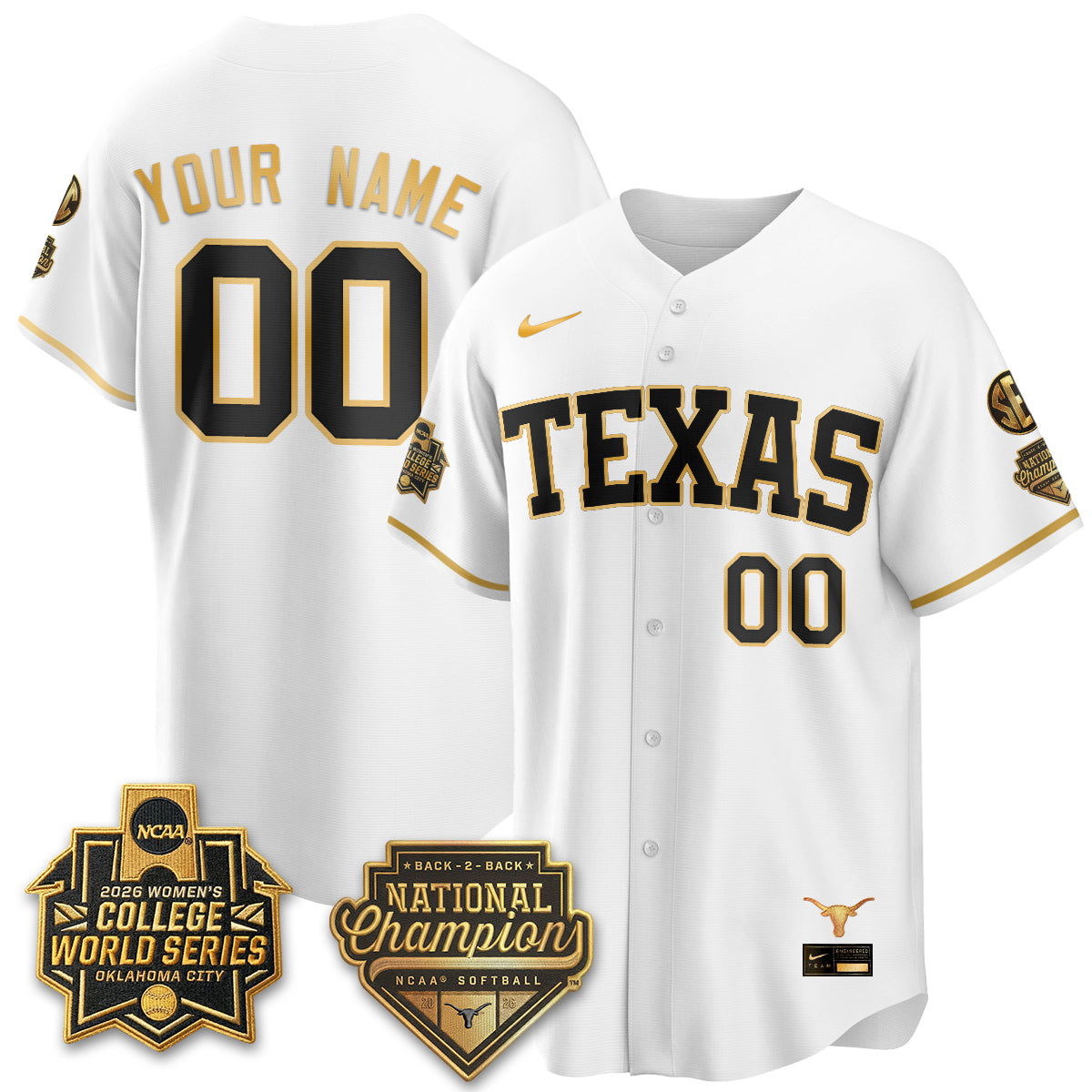TEX Softball 2026 World Series (WCWS) Vapor Premier Limited Custom Jersey - B2B Champs - All Stitched-DTD