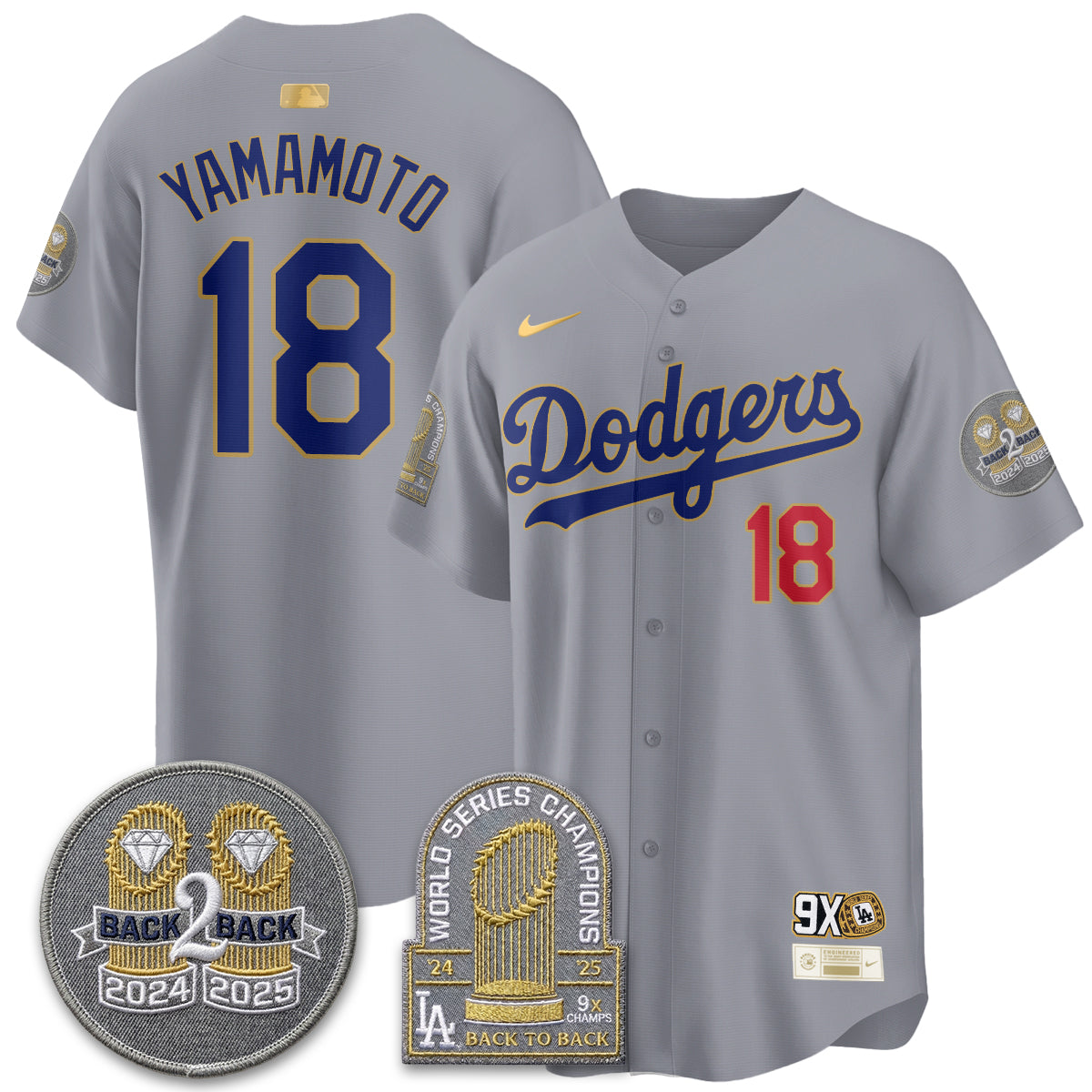 LAD Vapor Limited Jersey - Back to Back Champion - All Stitched-DTD
