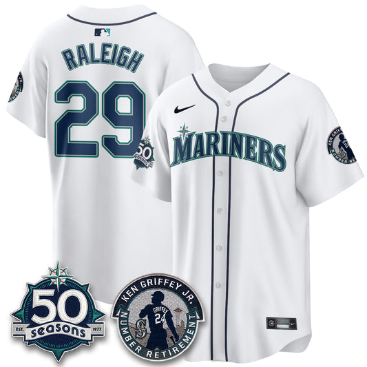SEA Ken Griffey Jr. Patch Vapor Premier Limited Jersey - All Stitched-DTD