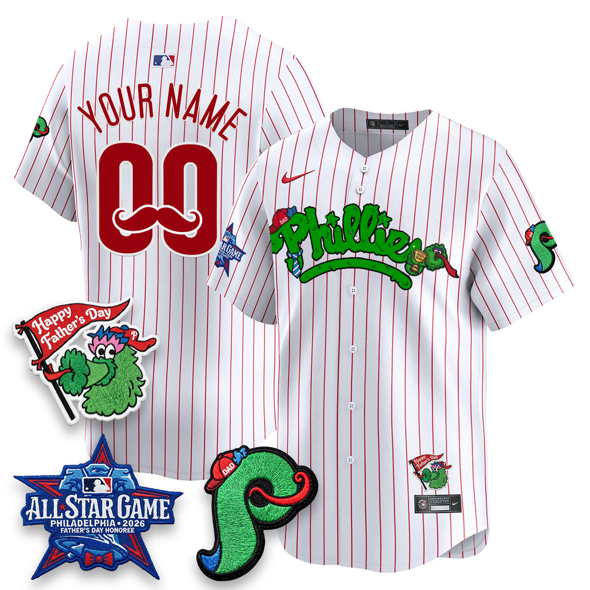 PHI Happy Father's Day Vapor Custom Jersey - Stitched-DTD
