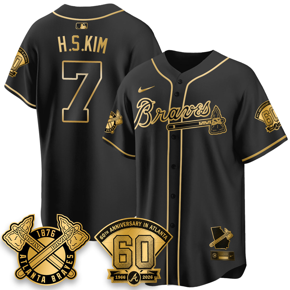 ATL 60th Anniversary Special Edition Vapor Limited Jersey - All Stitched-DTD