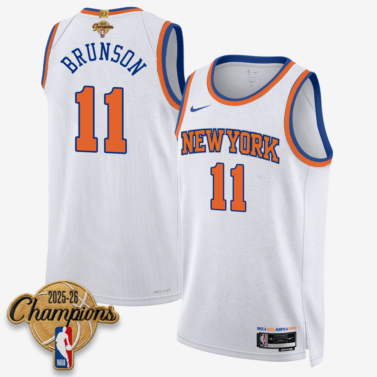 NYK 2026 Basketball Champions Vapor Jersey V2- Stitched-DTD