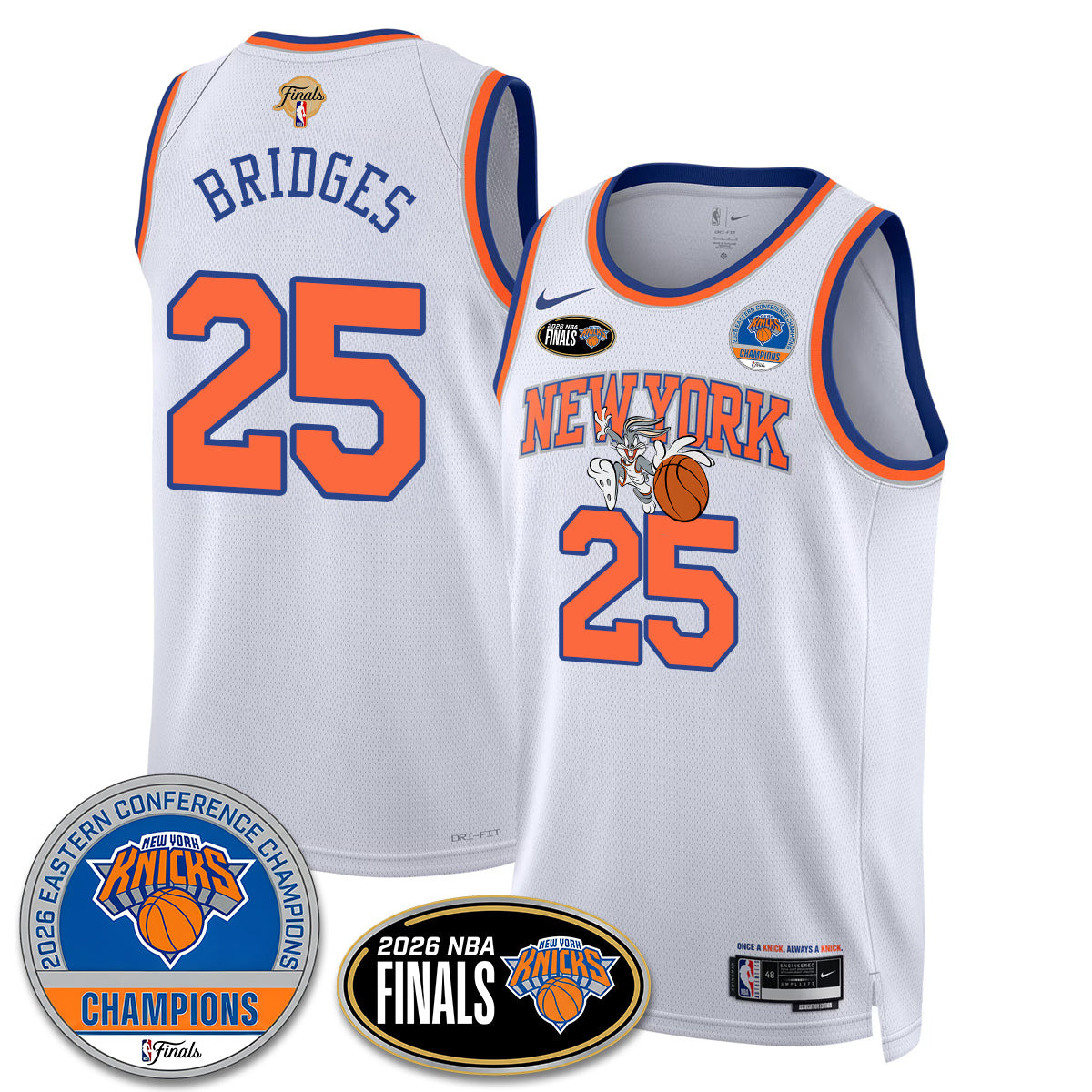 NYK 2026 NBA Eastern Conference Champions x Bunny Vapor Jersey - Stitched-DTD