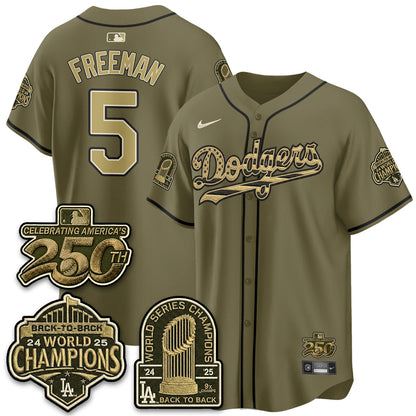 LAD New Era Olive 2026 Armed Forces Day Jersey -All Stitched V2-DTD