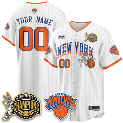 NYK 2026 NBA Finals x Bunny Vapor Custom Jersey V2- Stitched-DTD