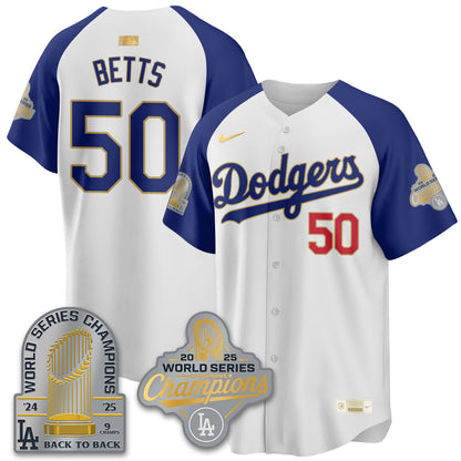 LAD Gold Collection Stadium Vapor Limited Jersey - 9x Champs - All Stitched-DTD