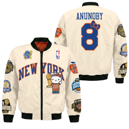 NYK 2026 NBA Finals Champions Limited Edition Bomber Jacket V3- Printed-DTD