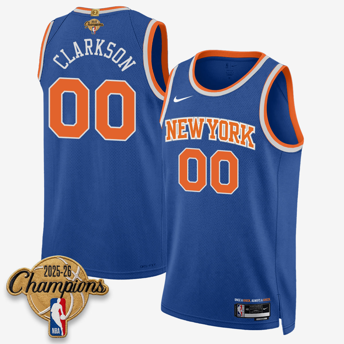 NYK 2026 Basketball Champions Vapor Jersey V2- Stitched-DTD