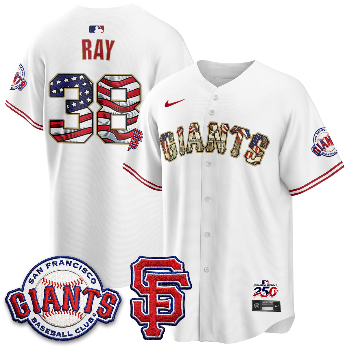 San Francisco Giants2026 Independence Day USA Jersey - All Stitched-DTD