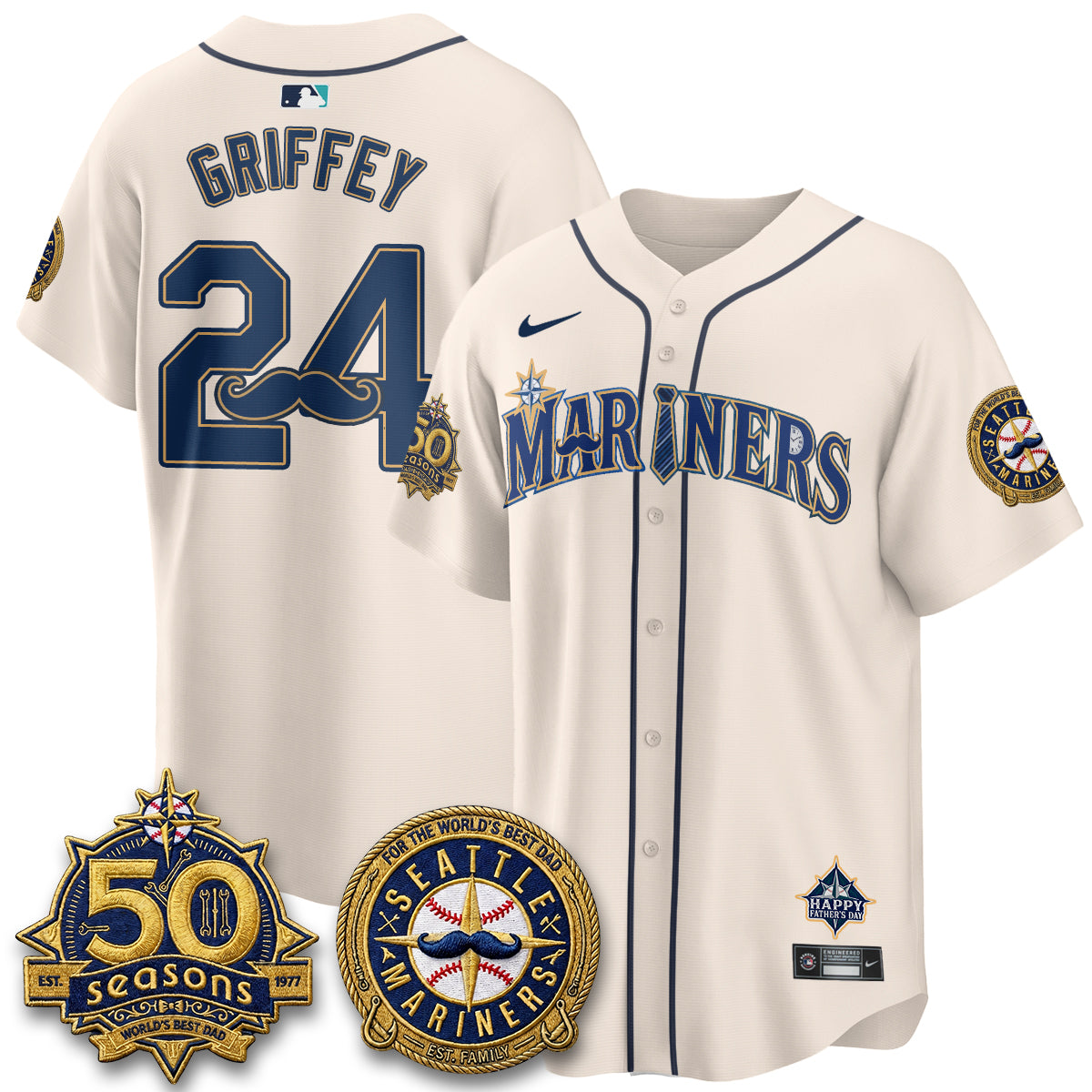 SEA Happy Father's Day Vapor Jersey - Stitched-DTD