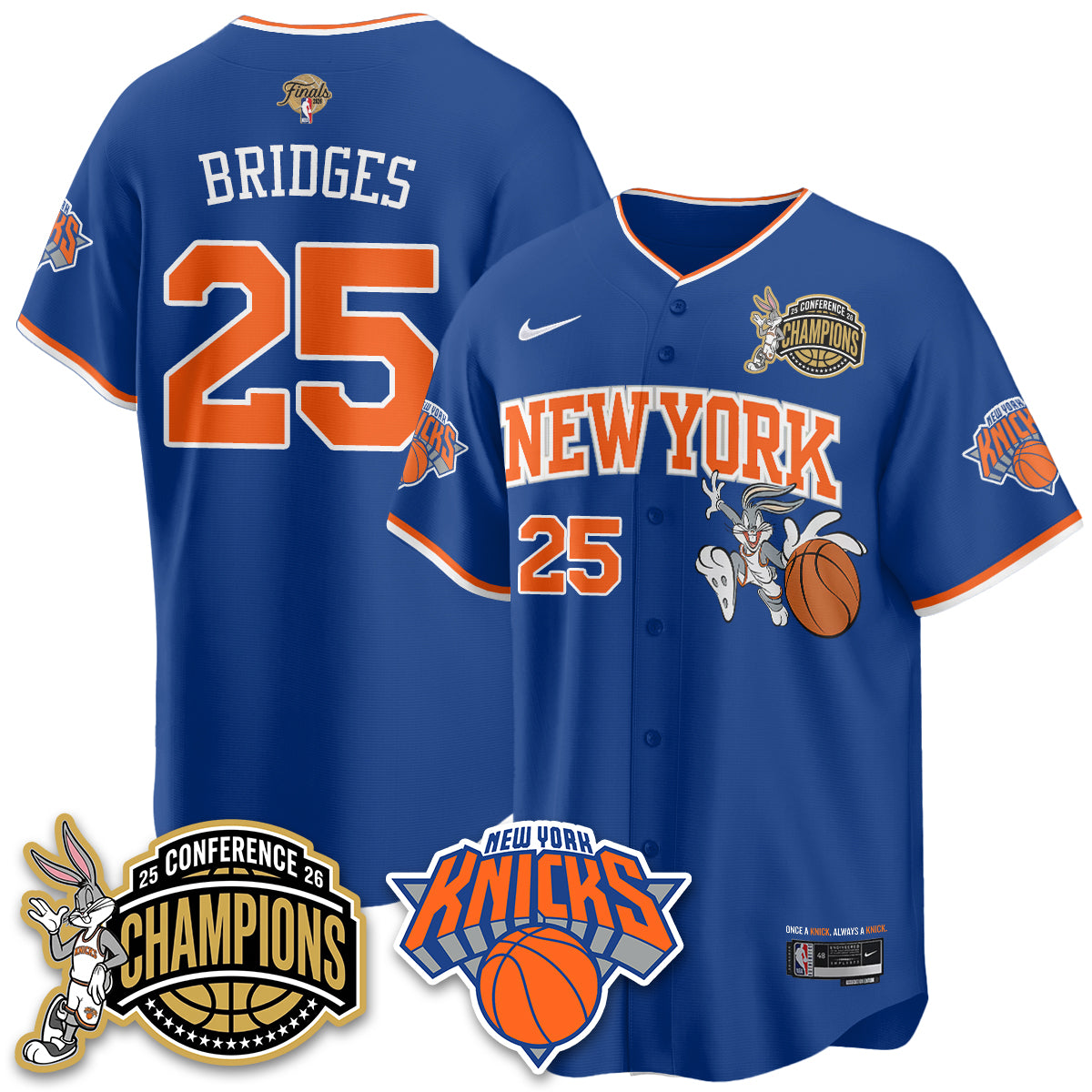 NYK 2026 NBA Finals x Bunny Vapor Jersey V2- Stitched-DTD