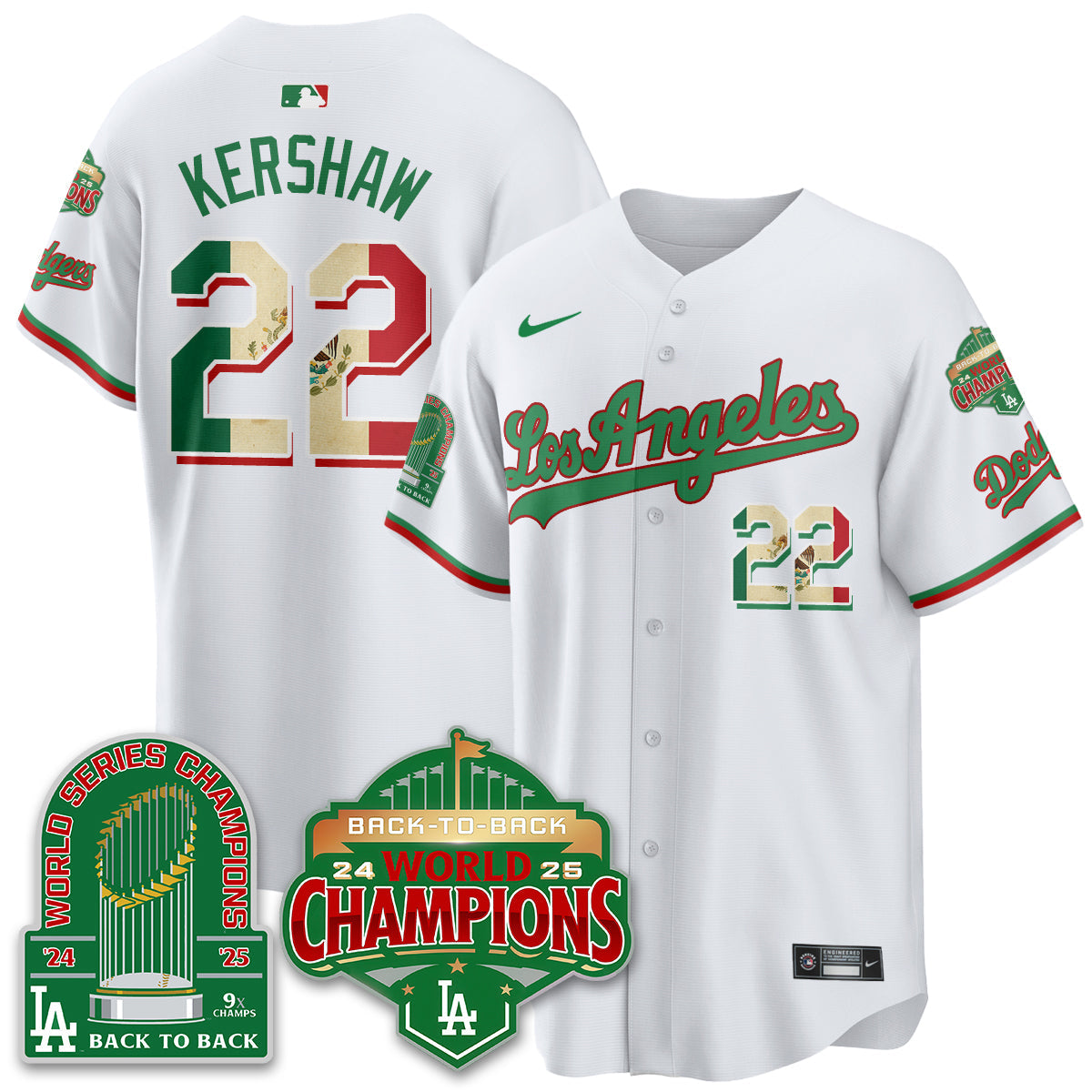 LAD Mexico Vapor Limited Jersey - 9x & B2B Champs - All Stitched-DTD