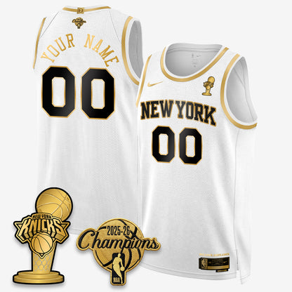 NYK 2026 NBA Champions Gold Edition Vapor Custom Jersey - Stitched-DTD