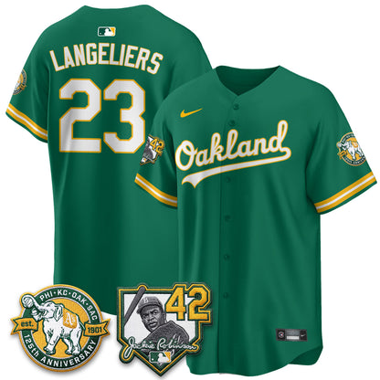 OAK 2026 Jackie Robinson Day - Celebrating 125 Years Limited Vapor Jersey - All Stitched-DTD