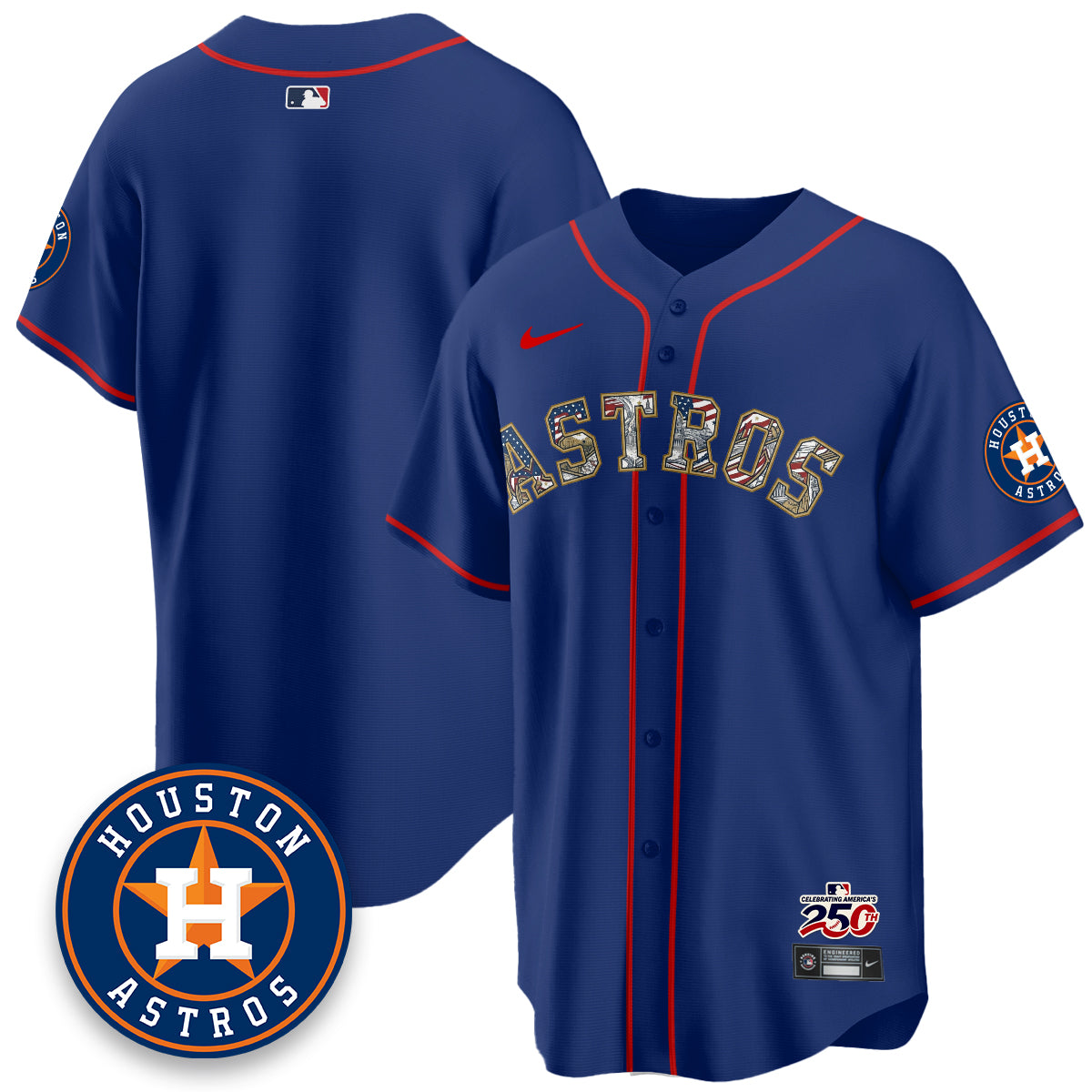 HOU 2026 Independence Day USA Vapor Limited Jersey - Stitched-DTD