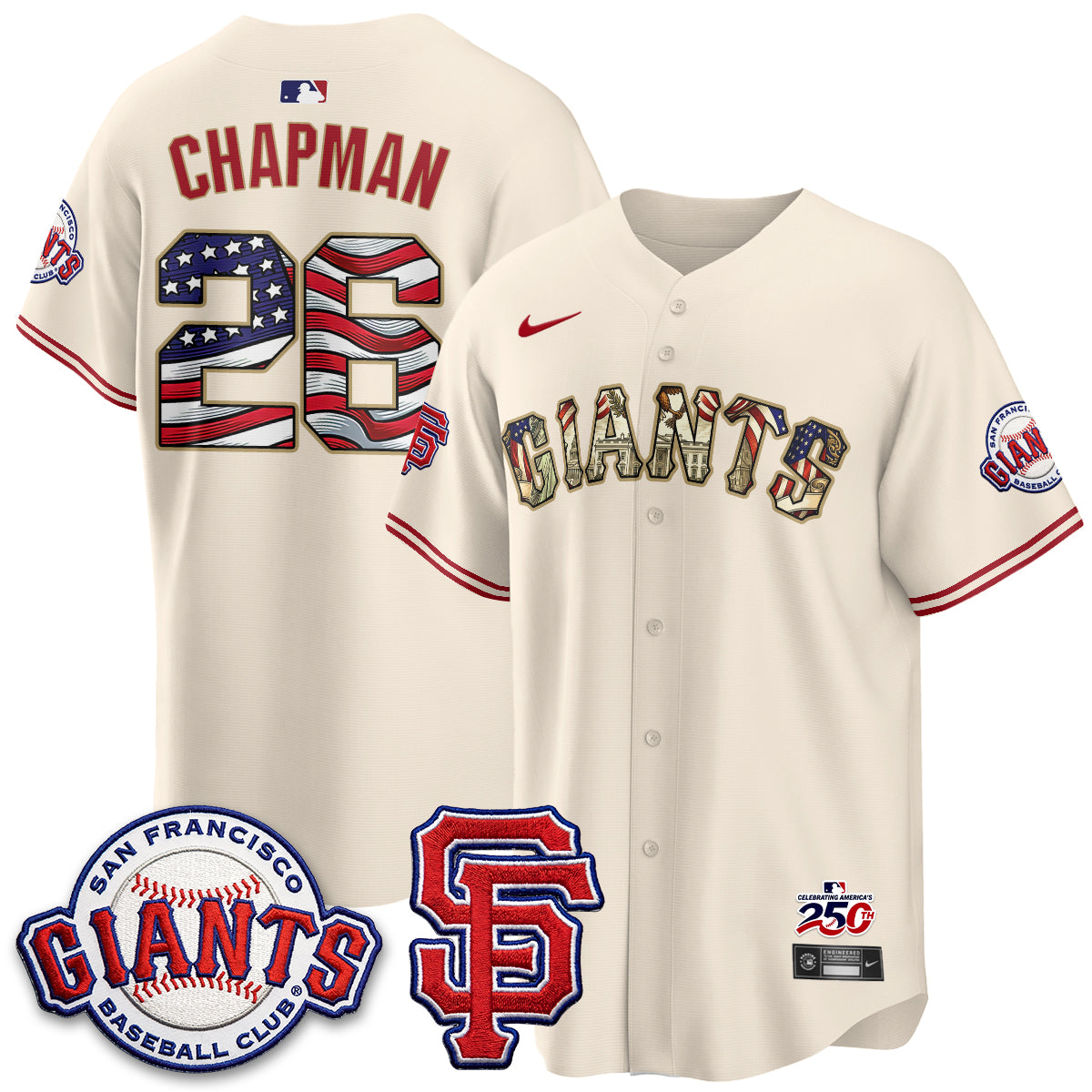 San Francisco Giants2026 Independence Day USA Jersey - All Stitched-DTD