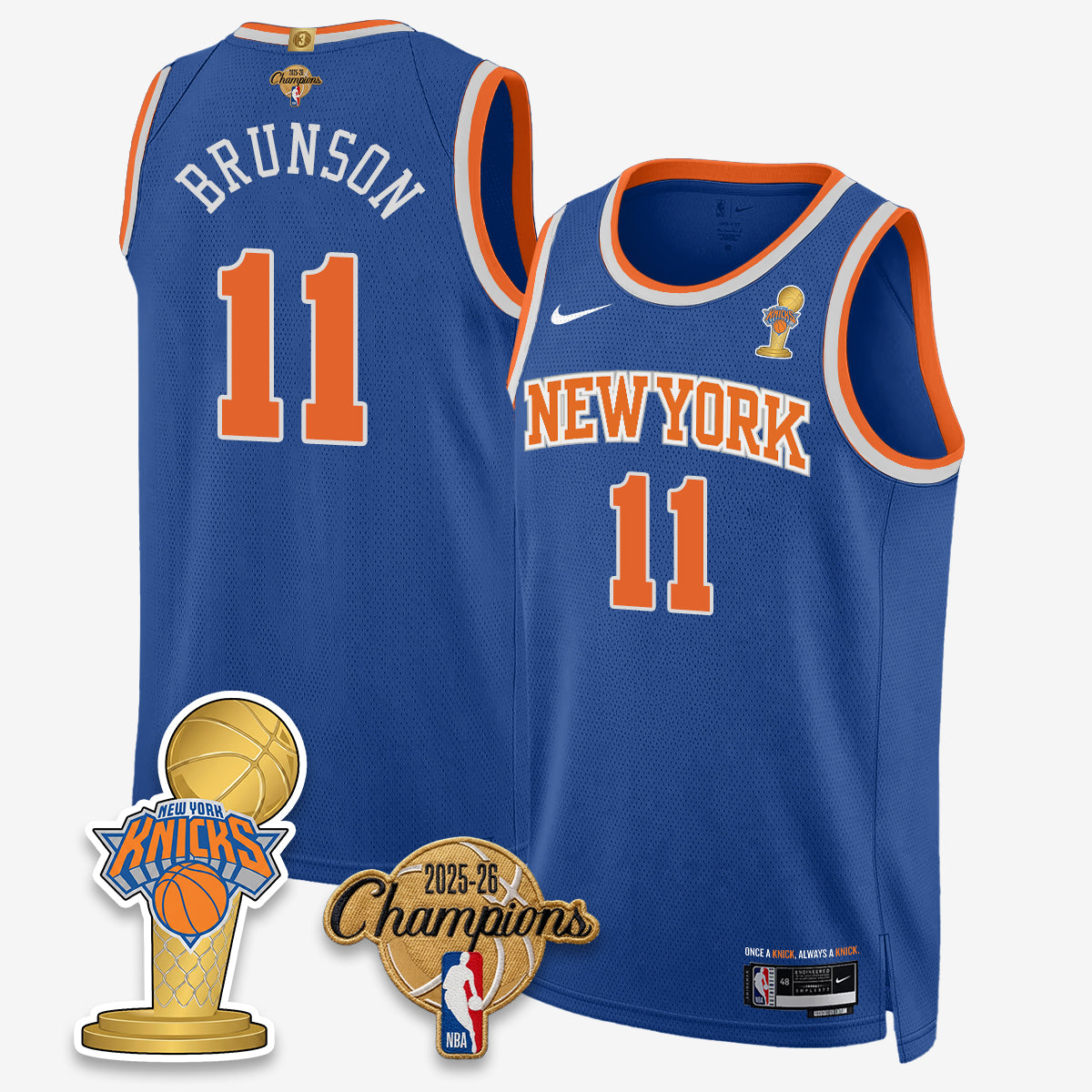 NYK 2026 Basketball Champions Vapor Jersey - Stitched-DTD