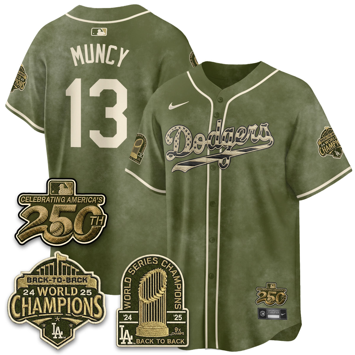 LAD New Era Olive 2026 Armed Forces Day Jersey -All Stitched V2-DTD
