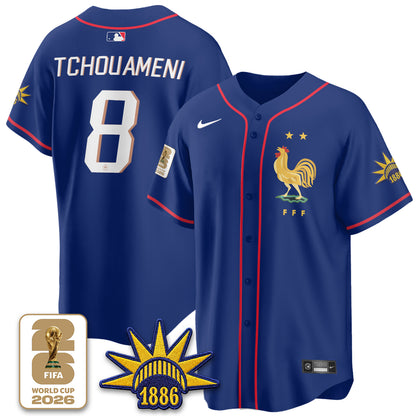 France Soccer National Team x Baseball Vapor Limited Jersey - Stitched-DTD