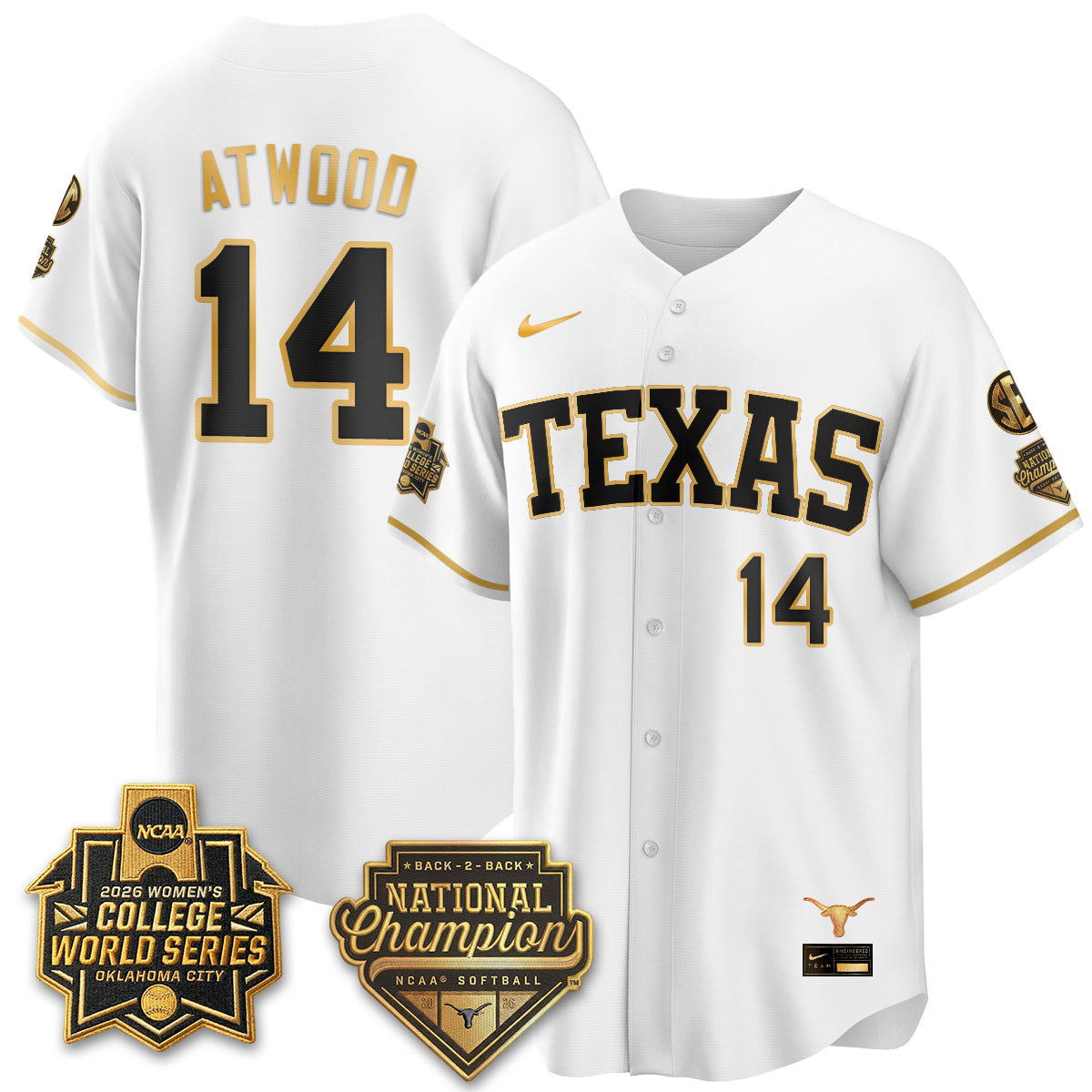 TEX Softball 2026 World Series (WCWS) Vapor Premier Limited Jersey - B2B Champs - All Stitched-DTD
