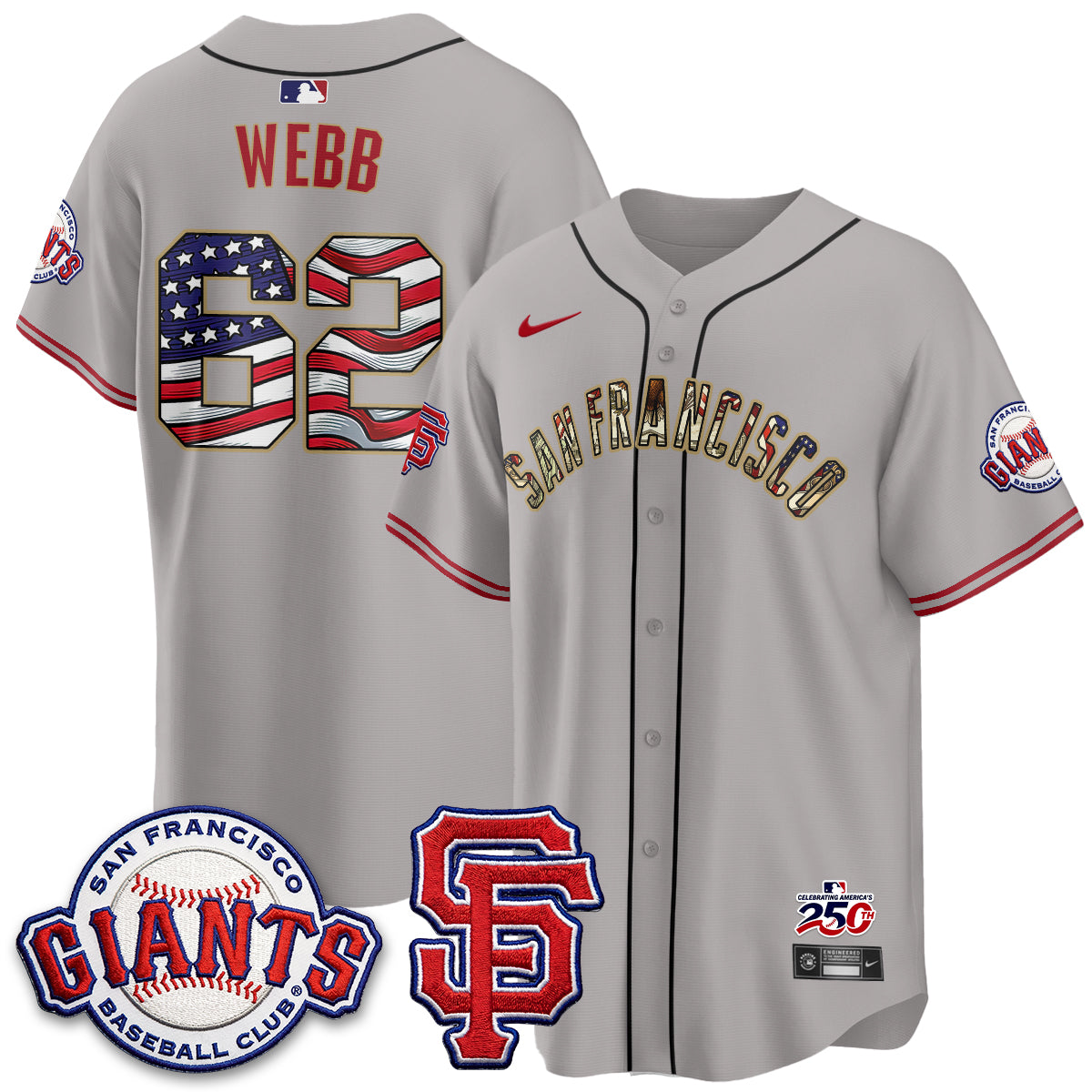 San Francisco Giants2026 Independence Day USA Jersey - All Stitched-DTD
