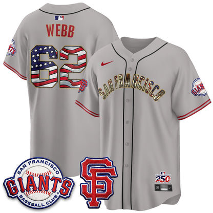 San Francisco Giants2026 Independence Day USA Jersey - All Stitched-DTD