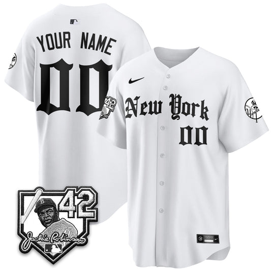 NYY 2026 Jackie Robinson Day Gothic Vapor Custom Limited Jersey - All Stitched-DTD