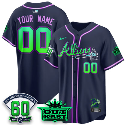 ATL x Atliens Cool Base Galaxy Version Custom Jersey - Stitched-DTD