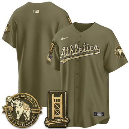 OAK Military Appreciation Game Day Jersey - Stitched-DTD