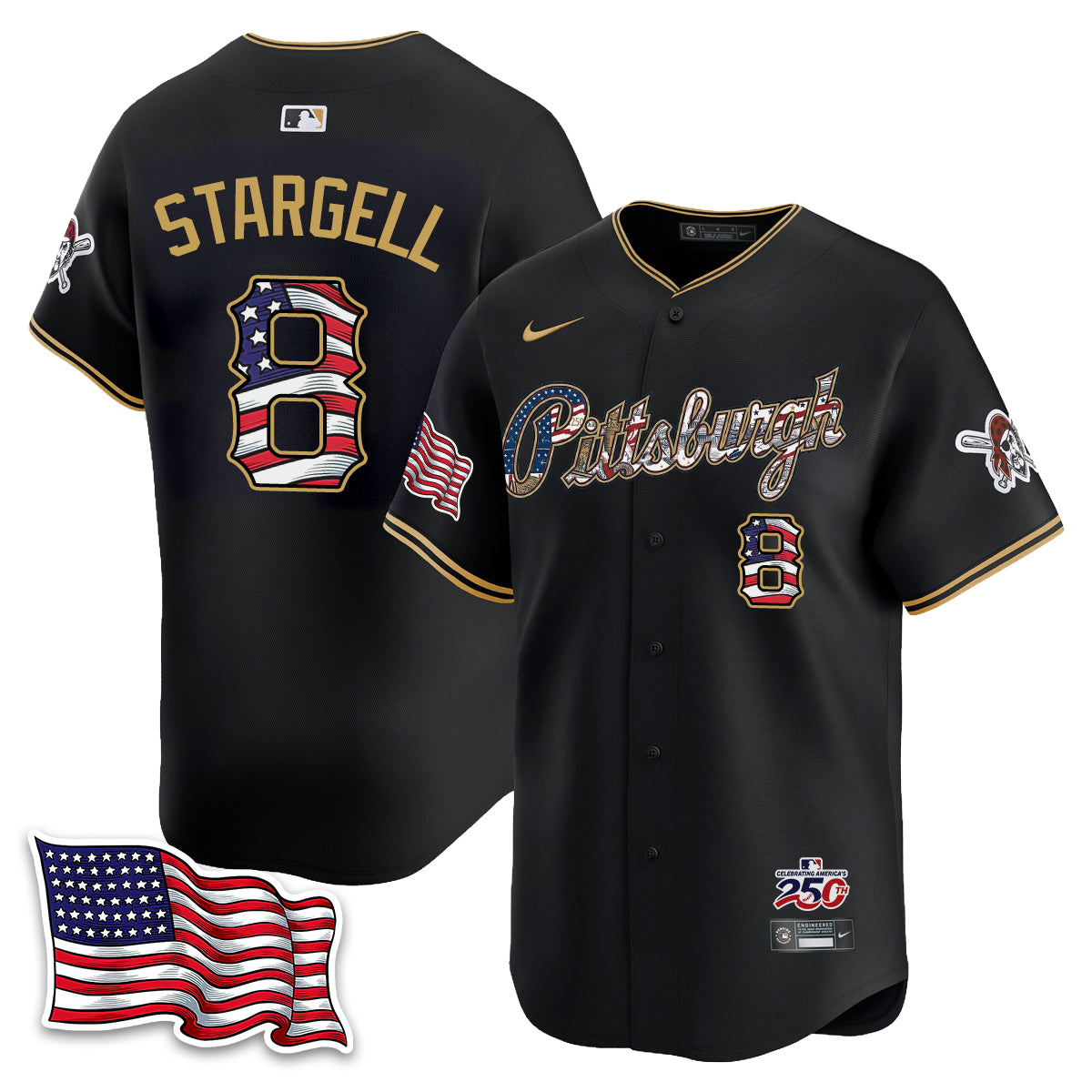 PIT 2026 Independence Day USA Vapor Limited Jersey - Stitched-DTD