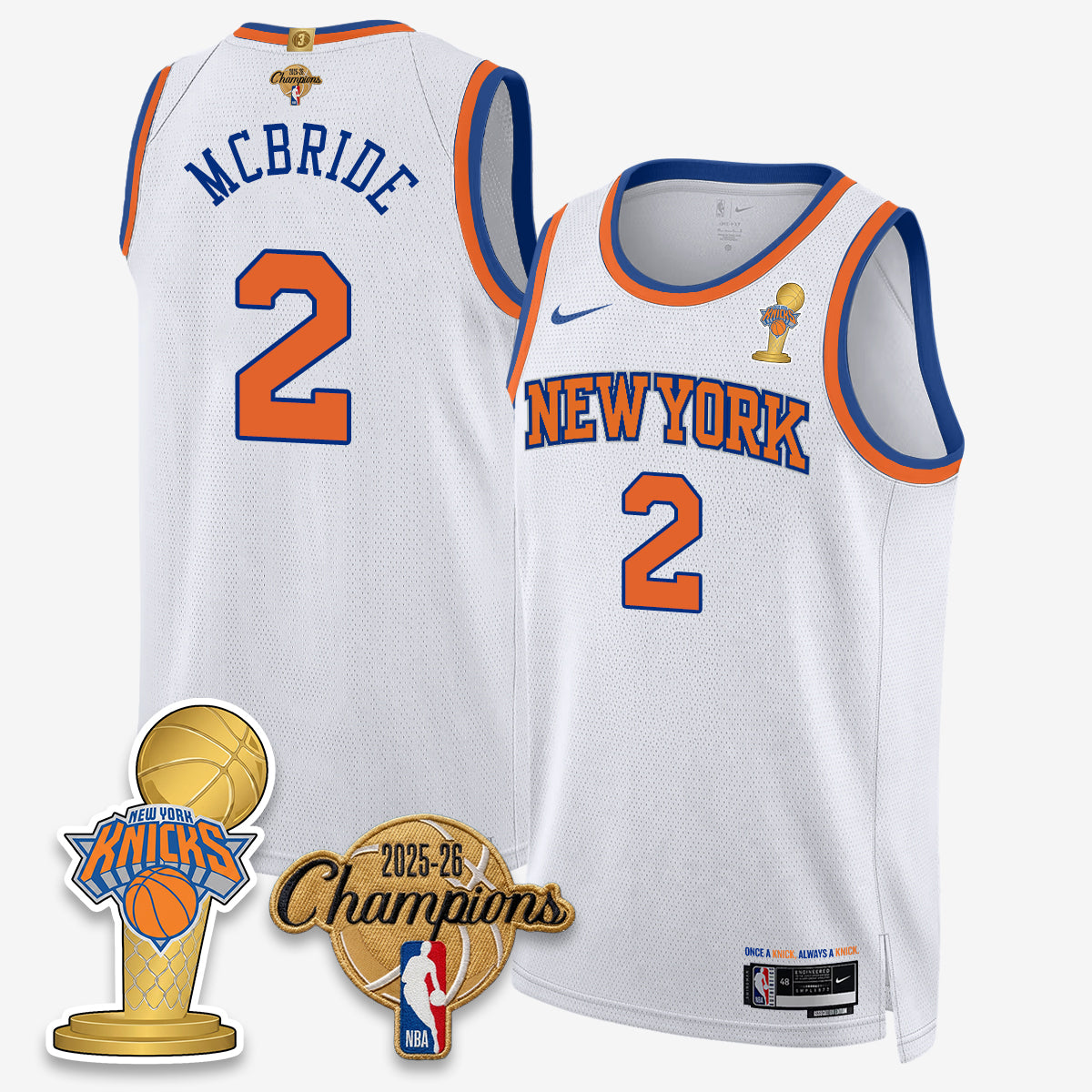 NYK 2026 Basketball Champions Vapor Jersey - Stitched-DTD