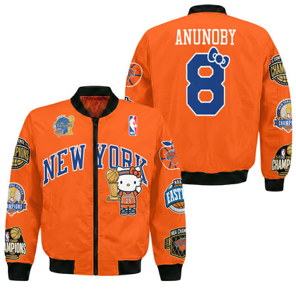 NYK 2026 NBA Finals Champions Limited Edition Bomber Jacket V3- Printed-DTD