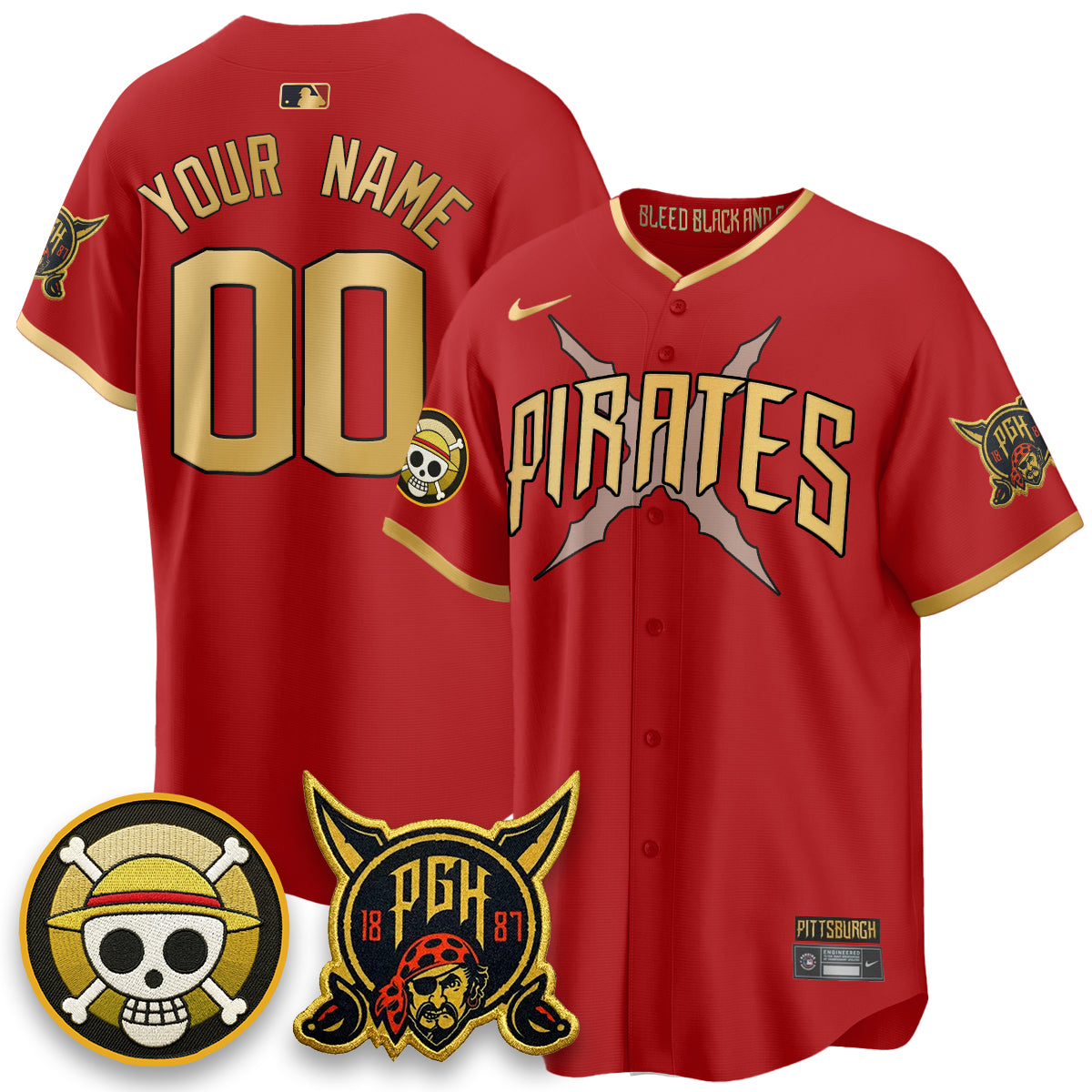 PIT 2026 City Connect x One Piece Vapor Limited Custom Jersey - All Stitched-DTD