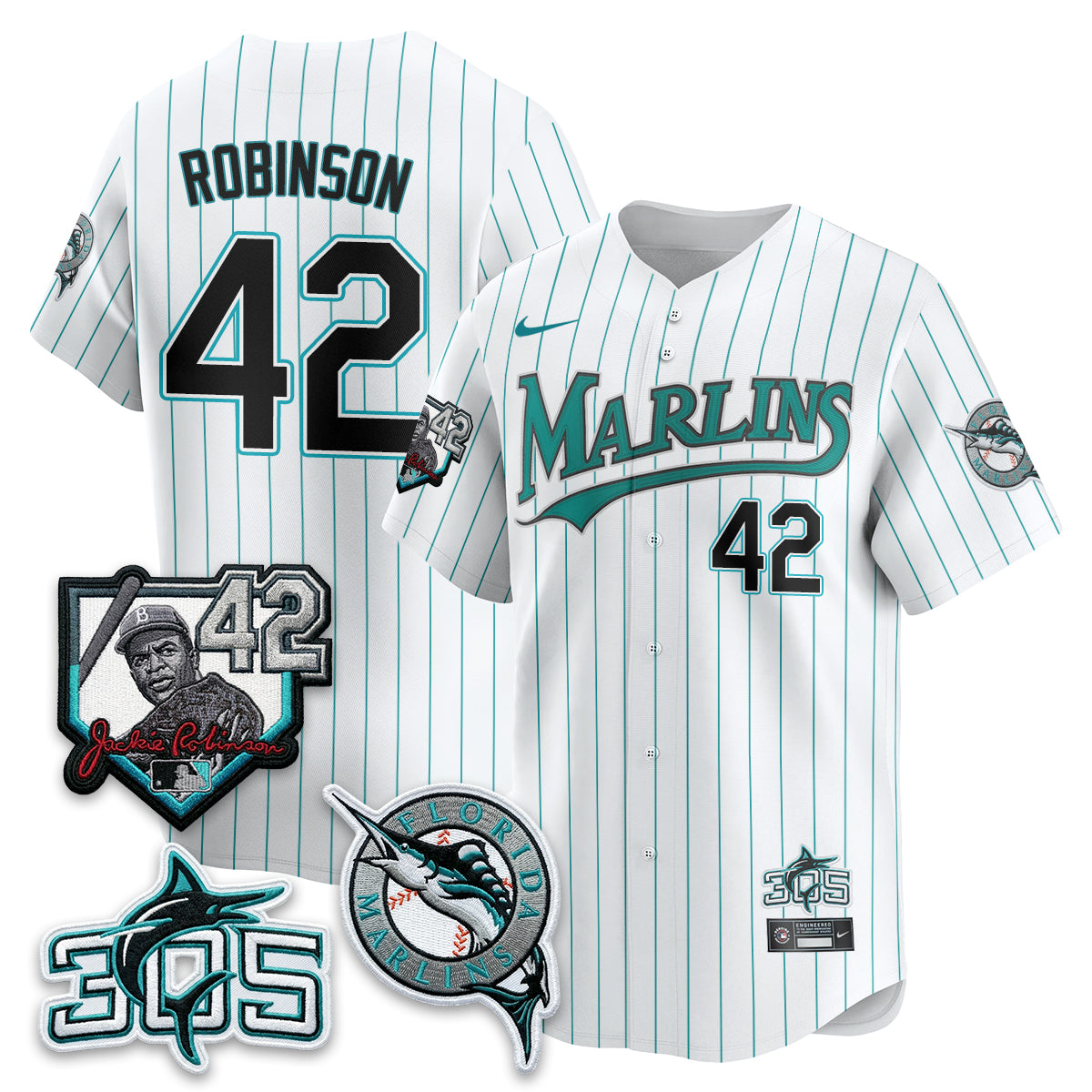 MIA 2026 Throwback Jackie Robinson New Era Vapor Limited Jersey - All Stitched-DTD