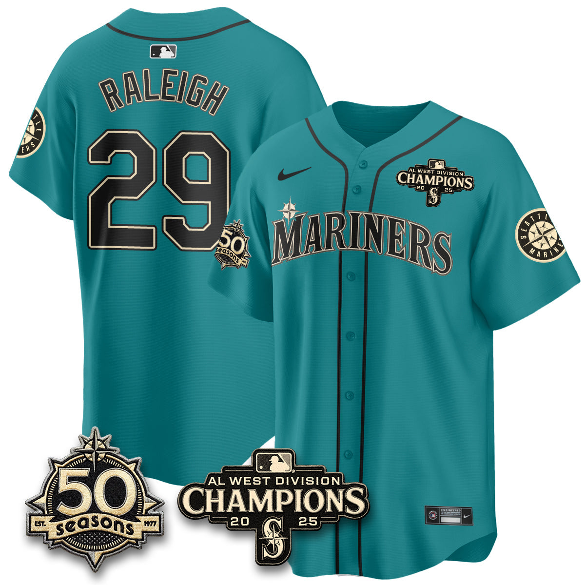 SEA Vapor Premier Limited Jersey - 50th Anniversary & AL West Division Champions - Steelheads Community Funds - All Stitched-DTD