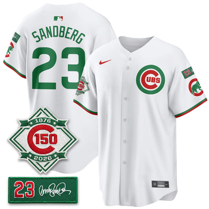 CHC Limited Mexico Jersey - 150th Anniversary + Ryne Sandberg Tribute Patch All Stitched-DTD