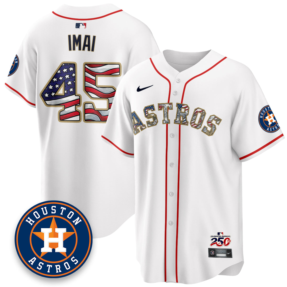 HOU 2026 Independence Day USA Vapor Limited Jersey - Stitched-DTD