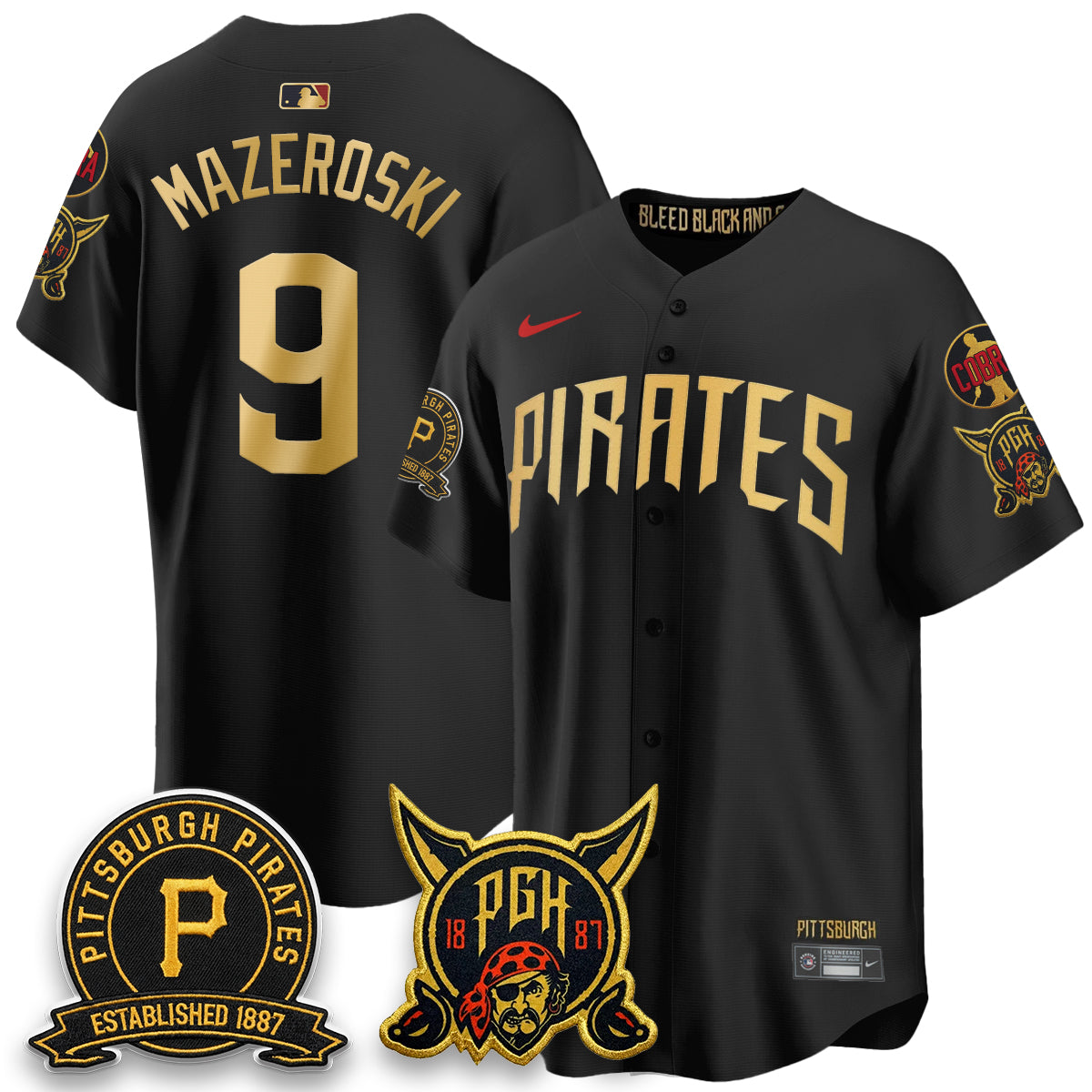 PIT 2026 City Connect Vapor Limited Jersey - Cobra & Est 1887 Patch - All Stitched-DTD