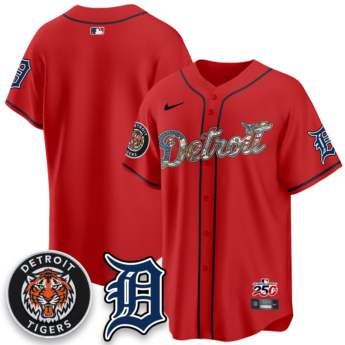 DET 2026 Independence Day USA Vapor Limited Jersey - Stitched-DTD