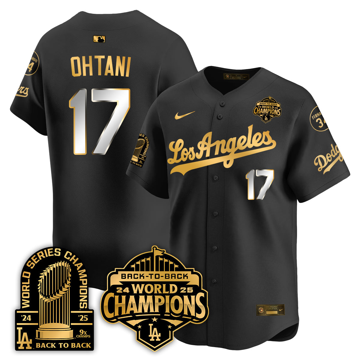 LAD Alternate  Vapor Limited Jersey - 9x Champs - All Stitched-DTD