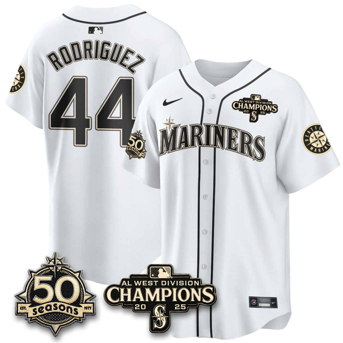SEA Vapor Premier Limited Jersey - 50th Anniversary & AL West Division Champions - Steelheads Community Funds - All Stitched-DTD